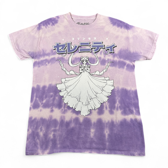 Sailor Moon Shirt Adult MEDIUM Purple Tie Dye Princess Serenity Anime Animation - Picture 1 of 6